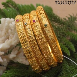 2.4 Size Fancy Enamel Coloured Gold Finish Looking Peacock Design Six Set Bangles Buy Online