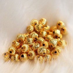 5 mm Gold Plated Antic Beads