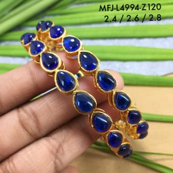 2.6 Size Kempu Stones Flowers Design Gold Plated Finish Two Set Bangles Buy Online