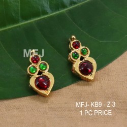 Green Colour Kempu Stones Golden Colour Polished Jewellery Making 14 MM Size Ball(1 Piece) Buy Online