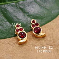 Red Colour Kempu Stones Mango Designed Golden Colour Polished Jewellery Making Bit(1Pc Price) Online