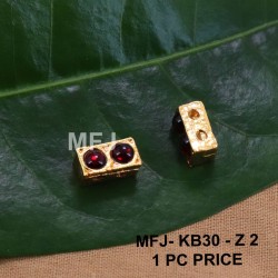Red Colour Kempu Connector Stones Designed Golden Colour Polished Jewellery Making Bit(1pc Price) Online