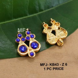 Blue Colour Kempu Connector Stones Doubl Designed Golden Colour Polished Jewellery Making Bit(1pc Price) Online