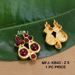 Red Colour Kempu Connector Stones Double Designed Golden Colour Polished Jewellery Making Bit(1pc Price) Online