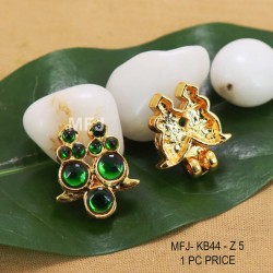 Green Colour Kempu Connector Stones Double Mango Designed Golden Colour Polished Jewellery Making Bit(1pc Price) Online