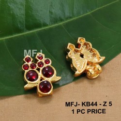 Red Colour Kempu Connector Stones Double Mango Designed Golden Colour Polished Jewellery Making Bit(1pc Price) Online