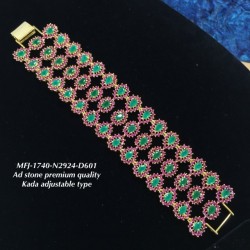 CZ Stones Flowers Design Gold Plated Finish Bracelet Buy Online