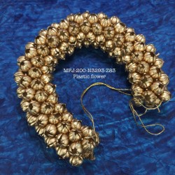 Golden Polished With Black Thread Jasmine Desiner Artificial Plastic Flowers  For Dance Set By Online