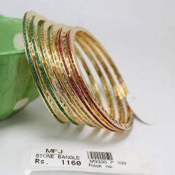 2.4 2.6 2.8 size Ruby & emerald stone bangles