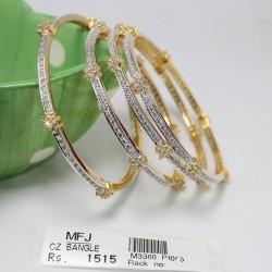 2.4 size Zircon, ruby & emerald stone bangles