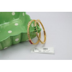 2.4 Size CZ, Ruby & Emerald Stones Bangles Online