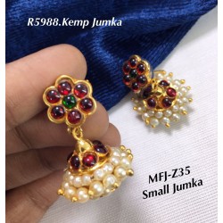Kempu Stones With Pearls...