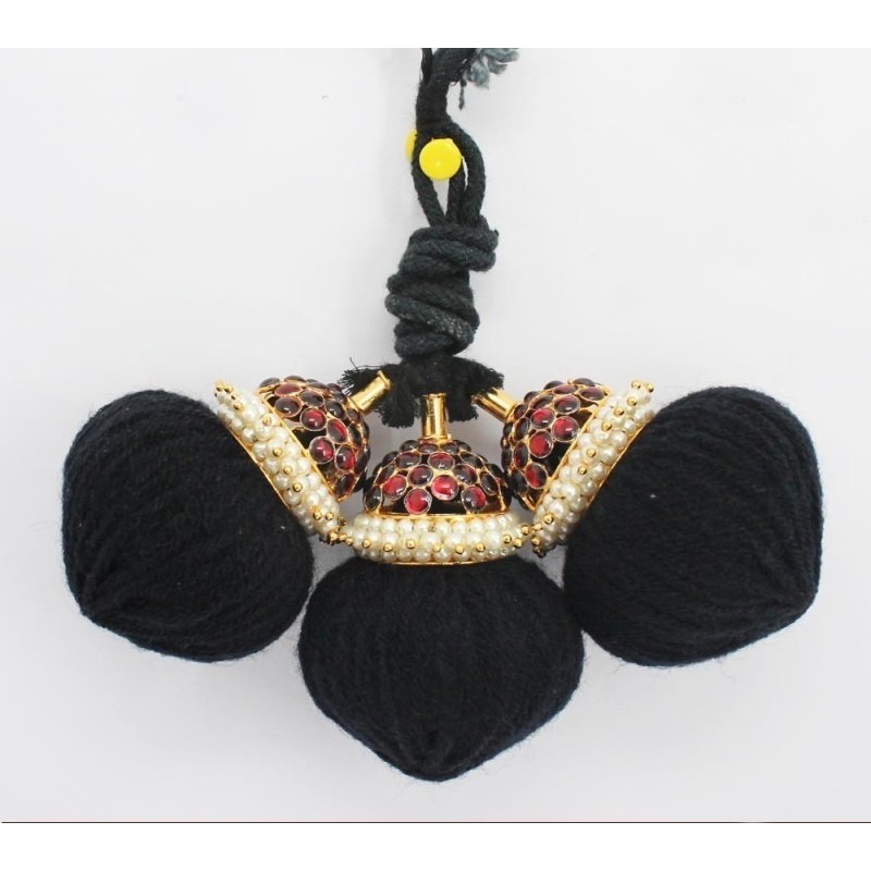 Silk Thread Artificial Jewellery Jada Kunjalam Latest Hair Kuppulu Online  JK22105