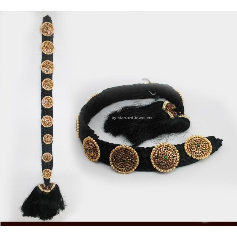 False hair & jewelery Ornament Kunjalam Billai Braid Set Online