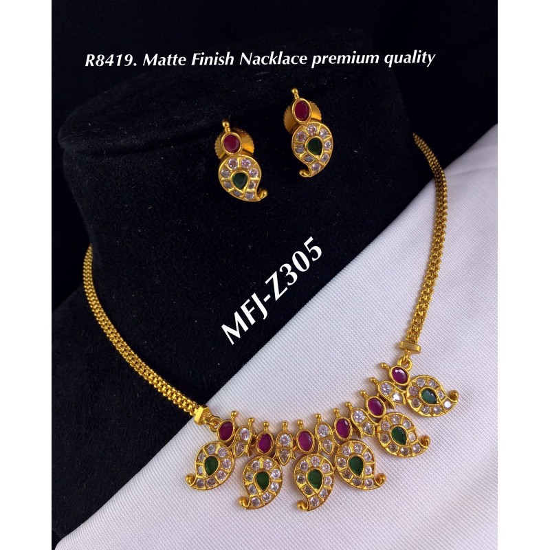 Gold Plated Mango Necklace Long Haram Set Latest Designs Traditional Kerala  Mango Mala With Ruby and Emerald South Inidian Long Necklace - Etsy Israel