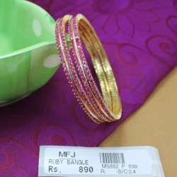 2.4 Size Ruby Stones Bangles Online
