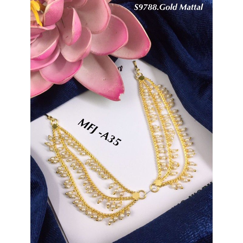 2021 New Imitation Pearls Minimalist Vintage Gold Metal Geometric