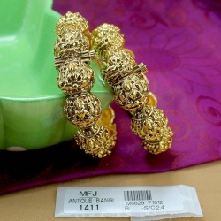 2.4 Size 1 Gram Gold Dip Ruby Stones Designer Bangles Online
