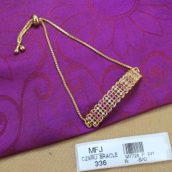 CZ Stones Gold Plated Finish Designer Bracelet Buy Online