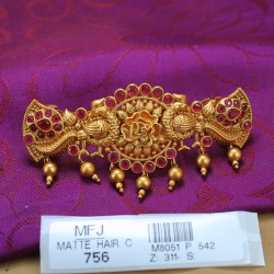 Peacock Design With Pearls Drop Mat Finish Hair Clip Buy Online