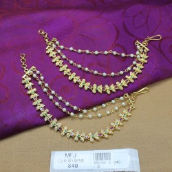 Two Lines Pearls Design Gold Plated Finish Mattel Buy Online