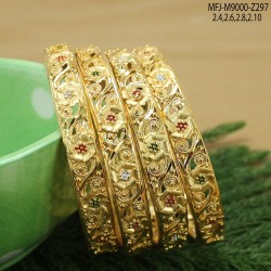 2.4 Size Fancy Enamel Coloured Gold Finish Looking Designer Bangles Buy Online