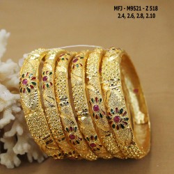 2.4 Size Fancy Enamel Coloured Gold Finish Looking Designer Bangles Buy Online