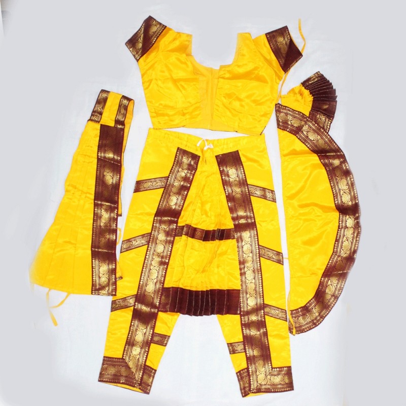 30 Inch Yellow Colour Bharathanatyam Readymade Dress Buy Online