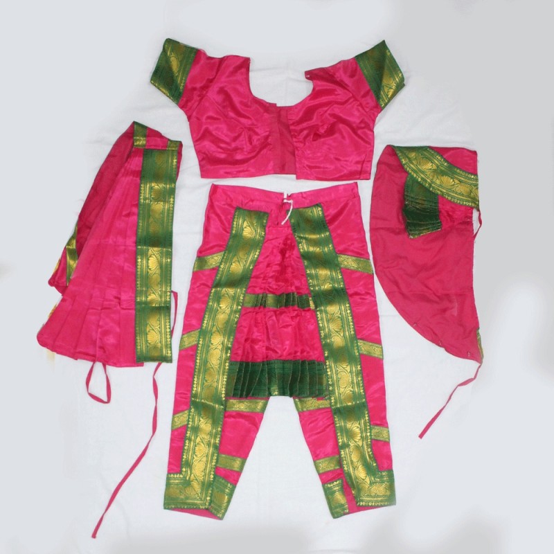 30 Inch Pink Colour Bharathanatyam Readymade Dress Buy Online