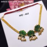 3 BIT LOTAS ENAMIL NECKLACE